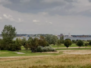Blick vom Golfplatz Wulfen auf Burgtiefe
